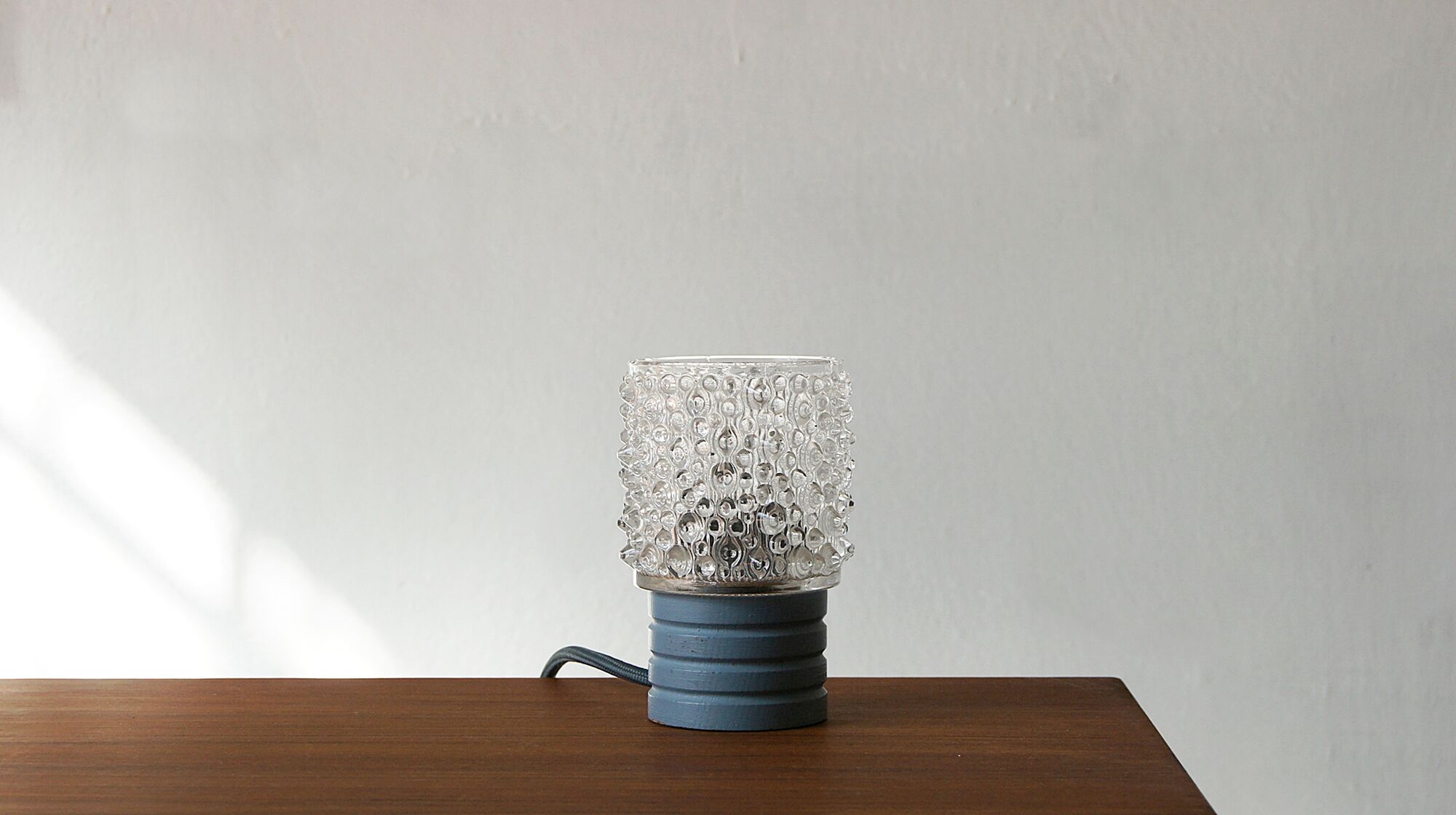 Mid-century blue table lamp, 1960s