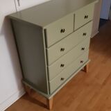 Scandinavian forest green chest of drawers