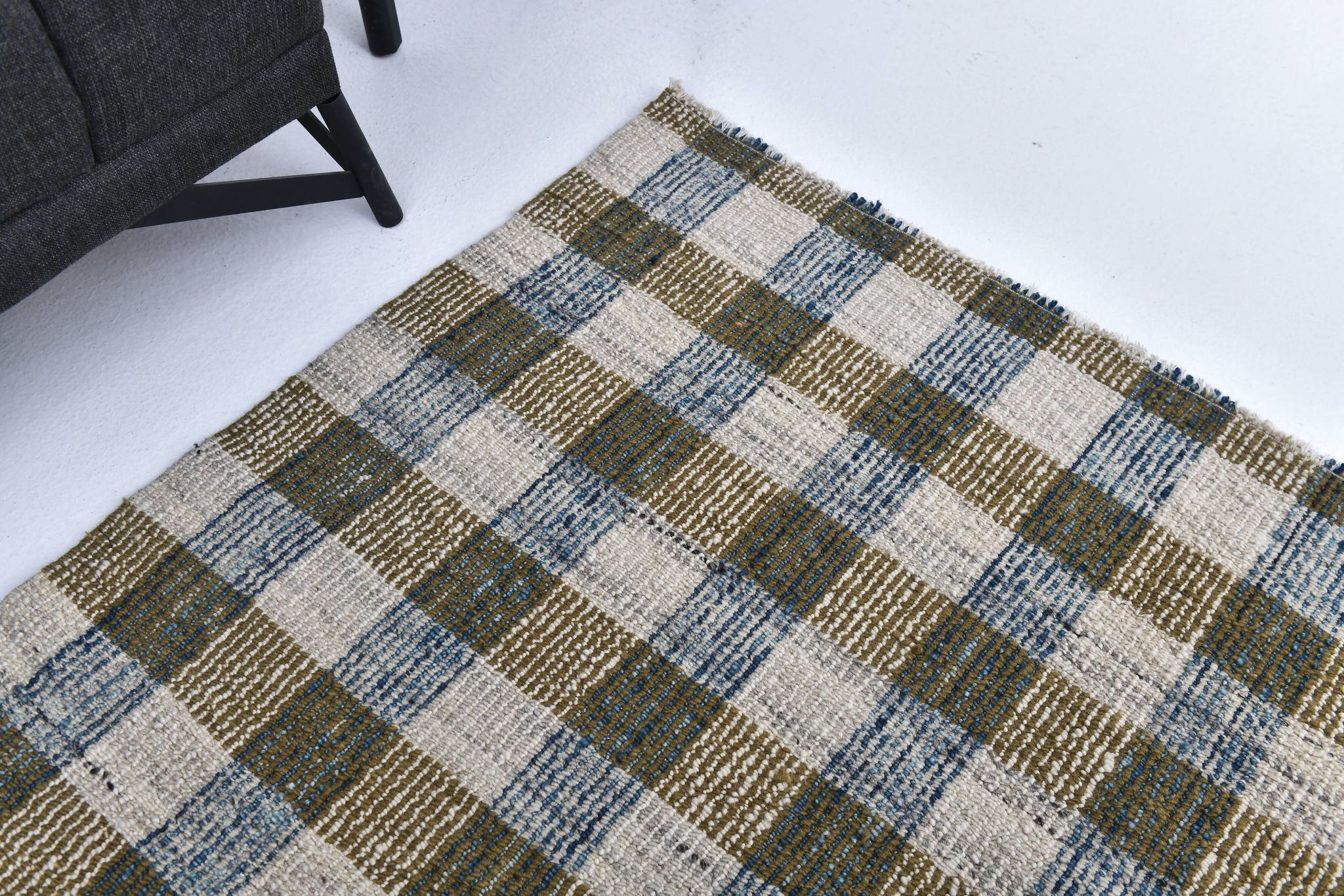 290x190 cm indigo blue mustard kilim carpet, wool made kilim rug.