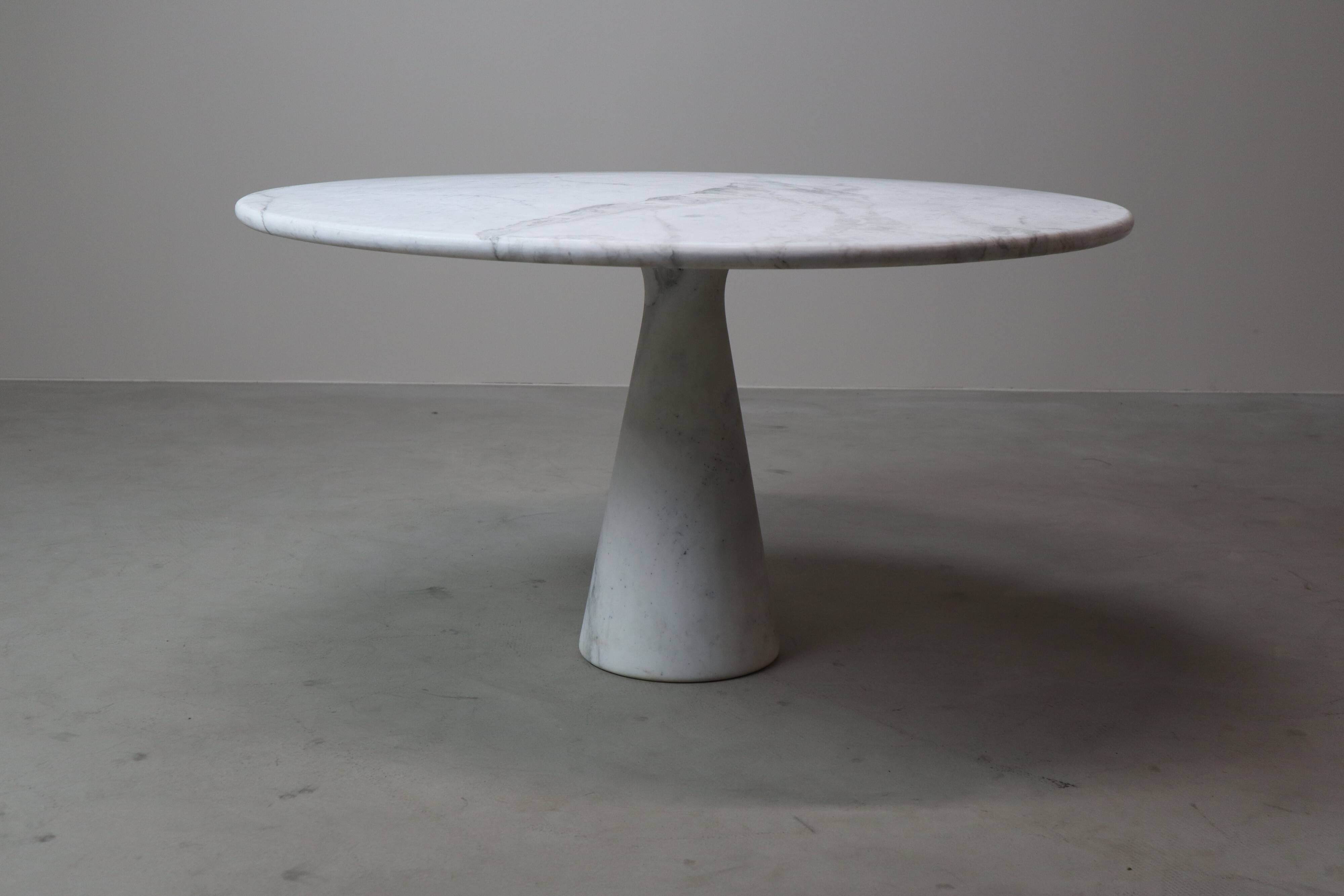 Angelo Mangiarotti ‘M1’ Dining Table in Solid Carrara Marble