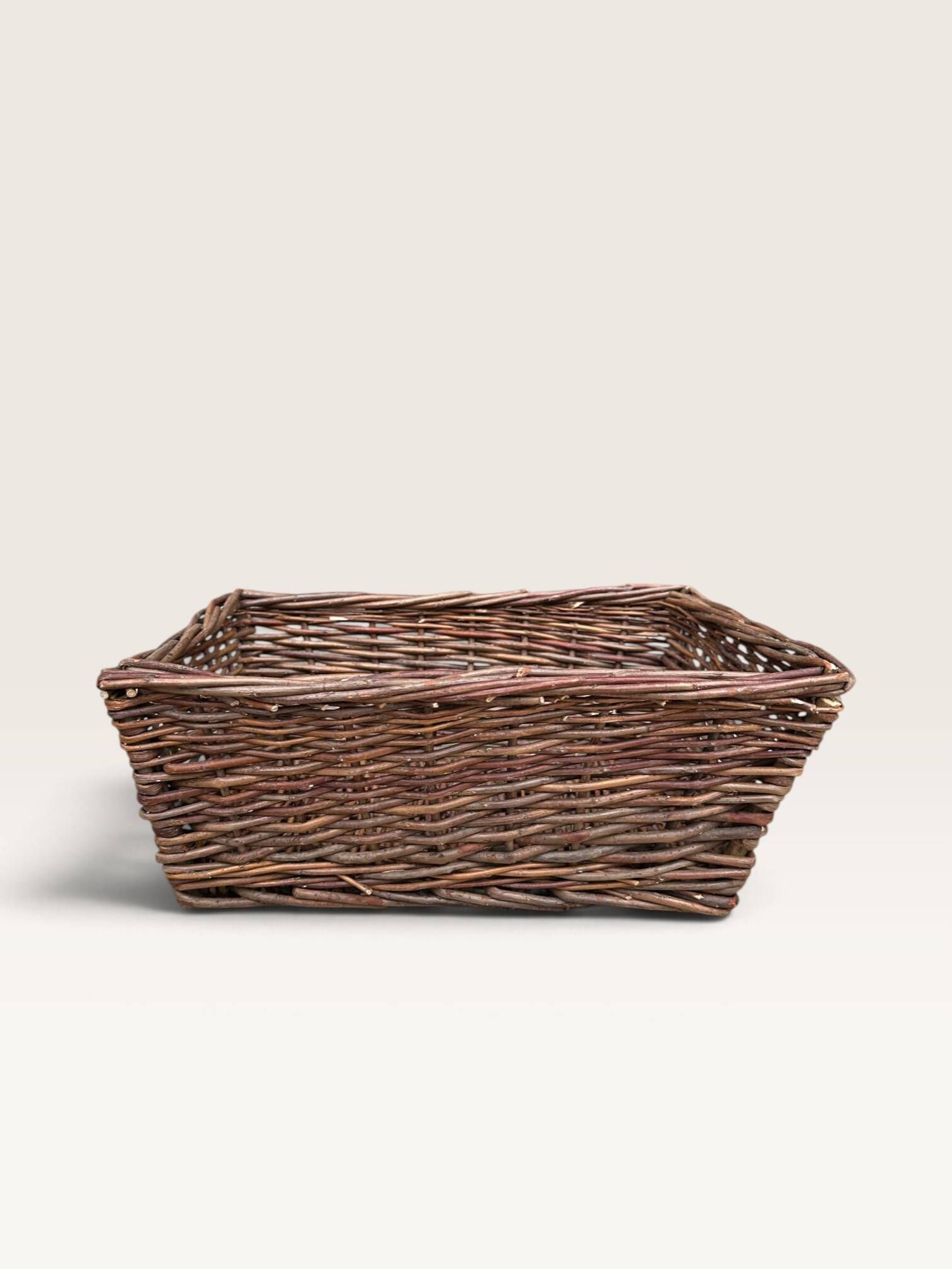 Rectangular wicker basket