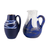 Vases set in blue white