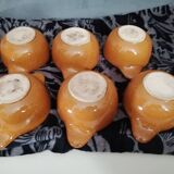 Lot of 6 ceramic stoneware bowls with ears