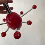 Vintage red Sputnik coat rack