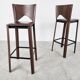 Tabourets de bar en cuir brésilien, années 1980