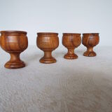 4 coquetiers en bois