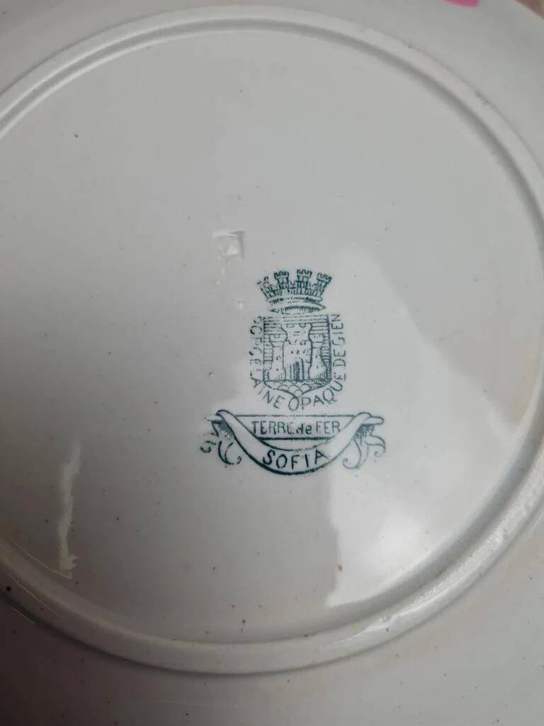 Set of 5 ironstone plates Gien model Sophia 💚