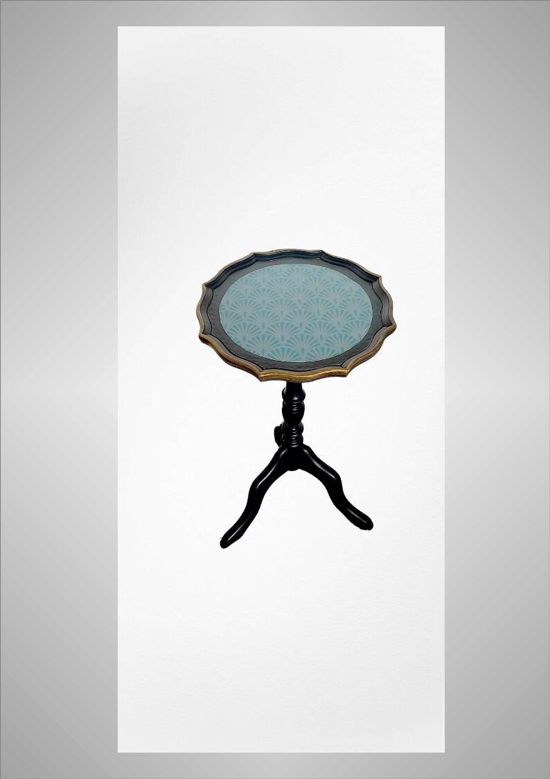 Vintage pedestal table restyled