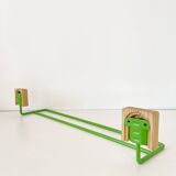 Set of towel hook and shelf in pine 1970