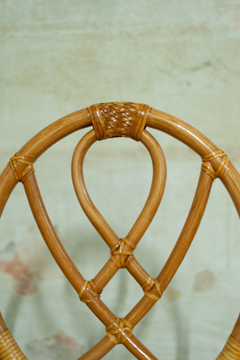 Vintage bamboo chairs, 1970s, set of 6