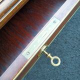 Old style flat desk louis xvi leather tray with 2 pulls