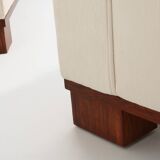 Jacques Adnet pair of modernist club armchairs in rosewood 1931