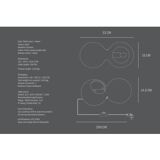 Table lamp or wall lamp in sand color made of ceramic, contemporary work.