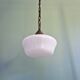 Art Deco suspension in white opaline, 1920s