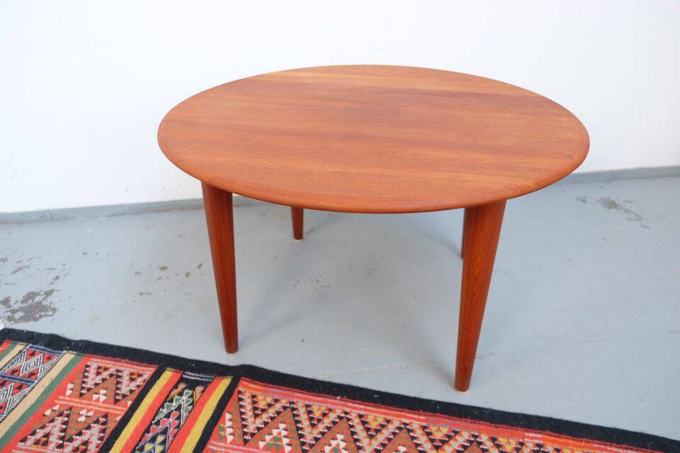 Table basse Wikkelso, teck, années 1960/70, Danemark