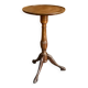 Tripod pedestal table in varnished waxed wood