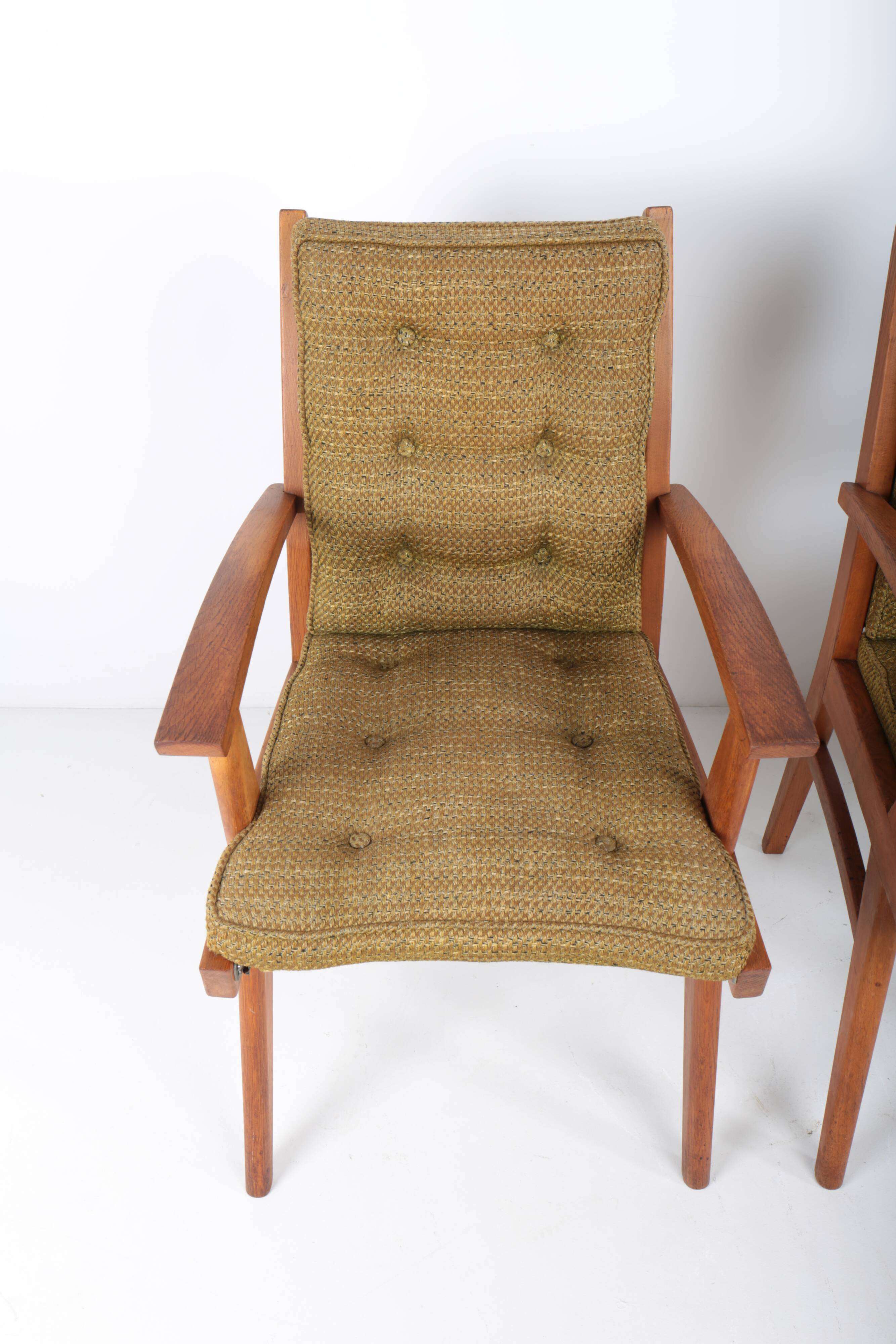 Set of 4 vintage Free-Span FS-116 armchairs, 50s