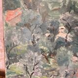 Huile sur toile champ d’oliviers