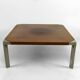 Walnut and aluminum coffee table, by Osvaldo Borsani for Tecno, Italy, Circa 1970