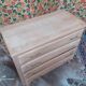 Commode 4 pieds compas tiroirs bombé 1950