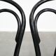Set of 6 black vintage  bistro chairs with elegant design