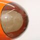 Massive Belgium Space Age UFO Lamp, Orange Mid-Century Modern Lighting