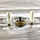 Pair of glass and crystal sconces