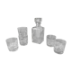 Set consisting of a carafé and 5 70s crystal whiskey glasses