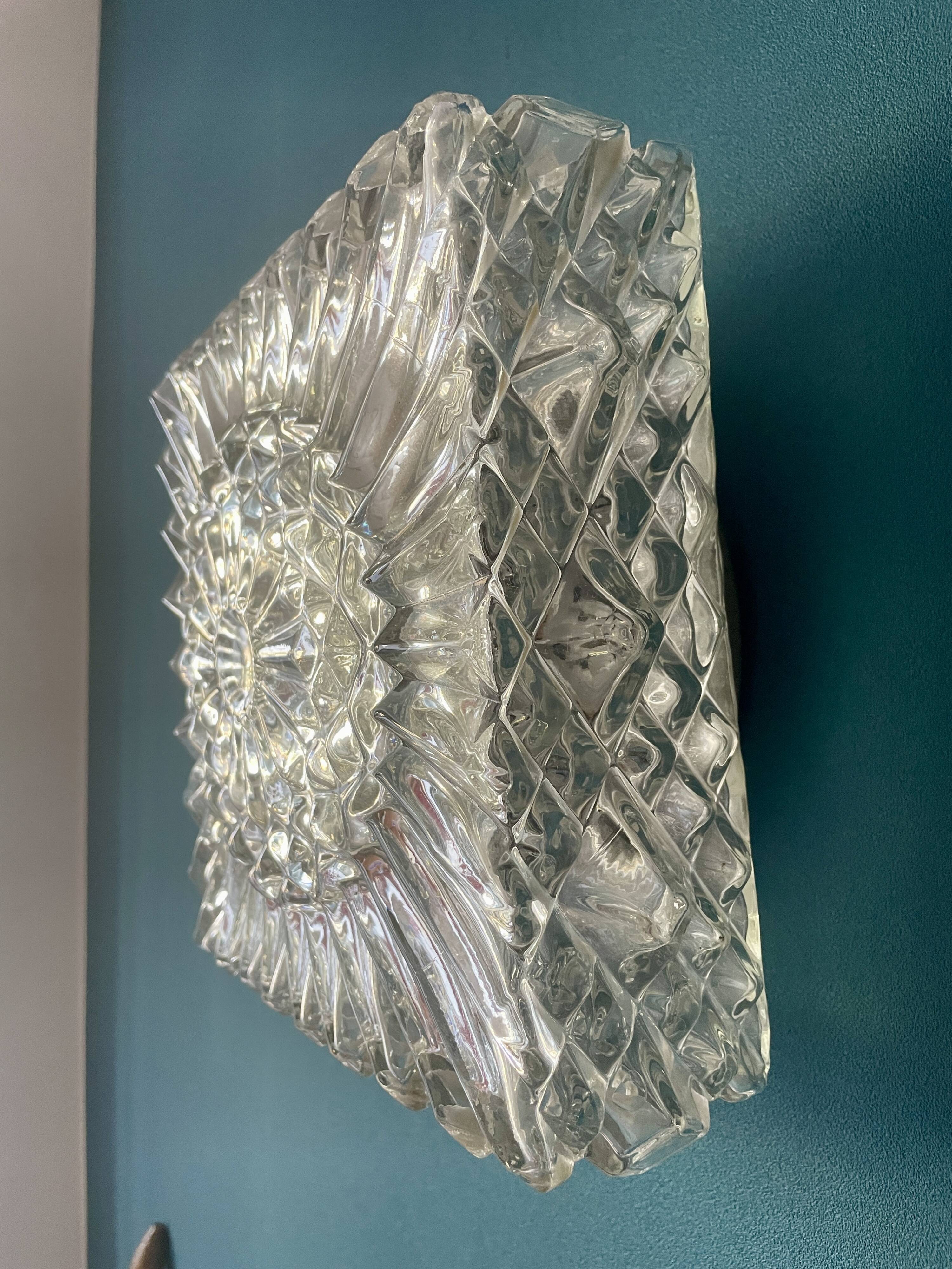 Chiseled glass ceiling light