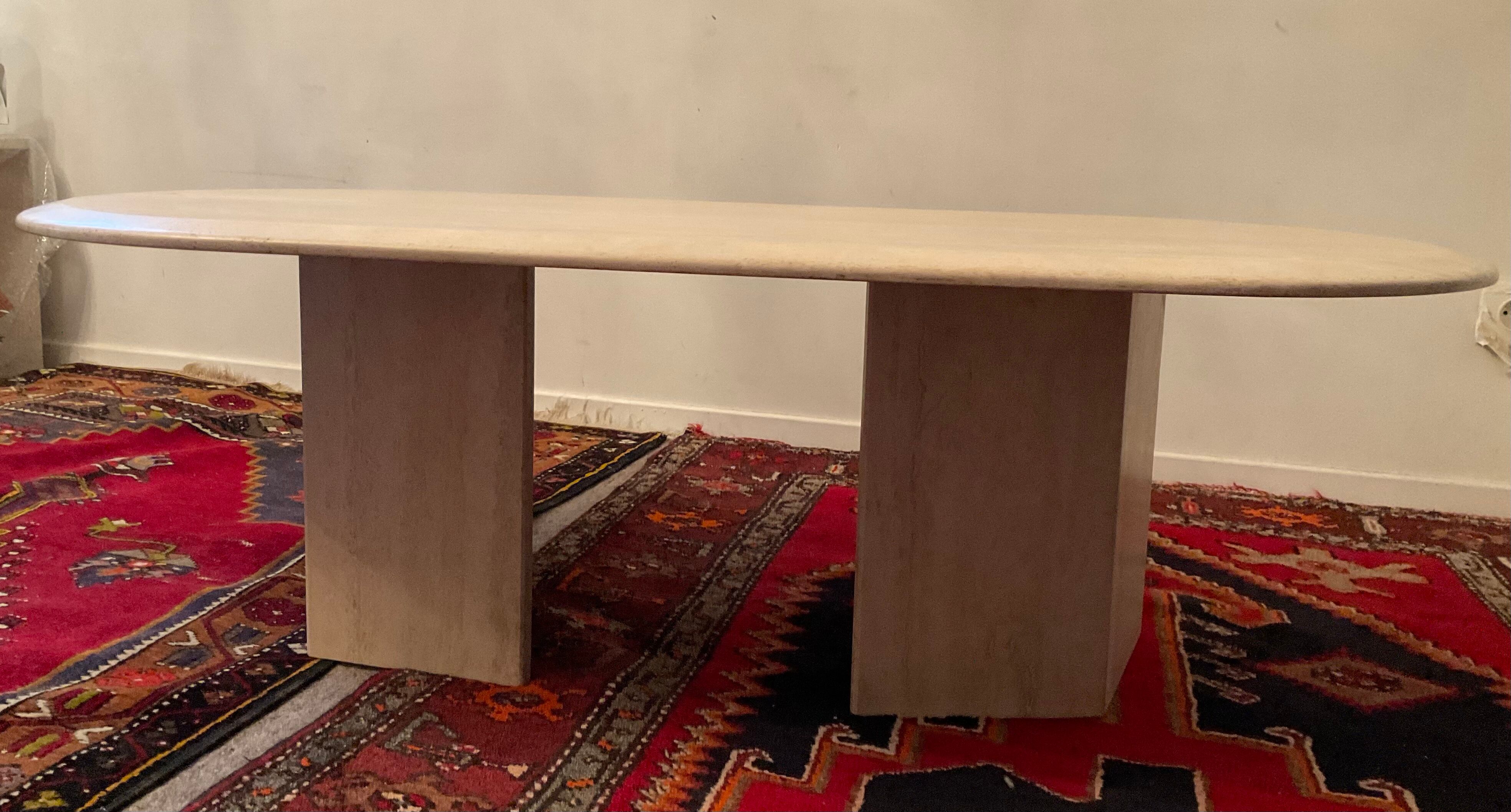 Travertine coffee table from the 70s-80s
