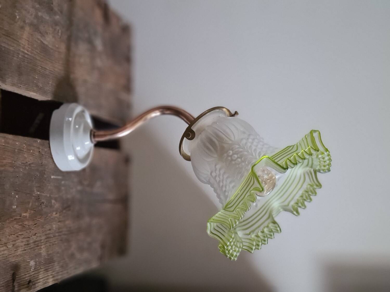 Green tulip wall light