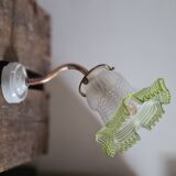 Green tulip wall light