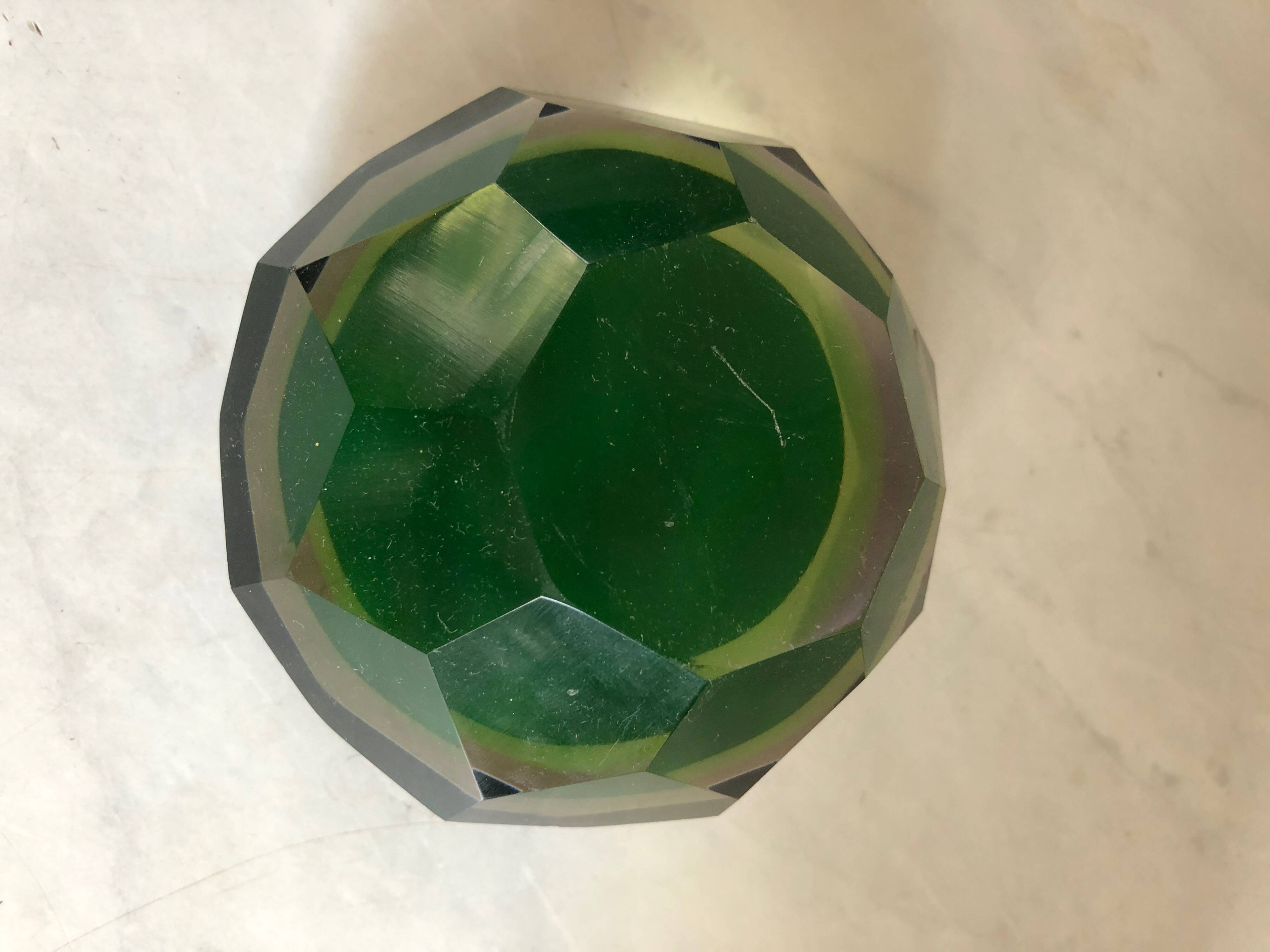 Murano/Flavio Poli Glass Ashtray, Italy c1960 Vintage design