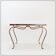 Table d'appoint en métal doré et plateau en marbre, style René Prou