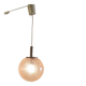 70's amber glass and brass suspension design