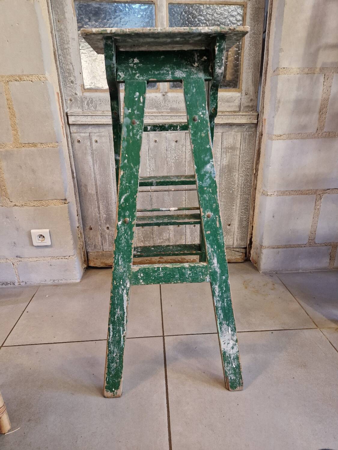 Antique painting workshop stepladder