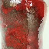 Red ceramic table lamp from the 70s