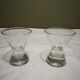 Set of two crystal glasses (digestive aperitif vodka) engraved under foot made in tudor sulphure