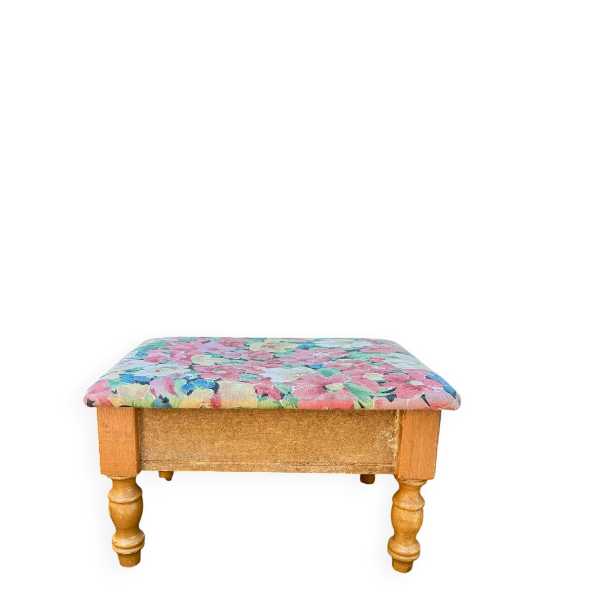 Vintage storage box footrest