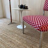 Chrome armchair with ceramic fabric