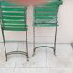 Paire de chaises de bistrot jardin pliable ancienne