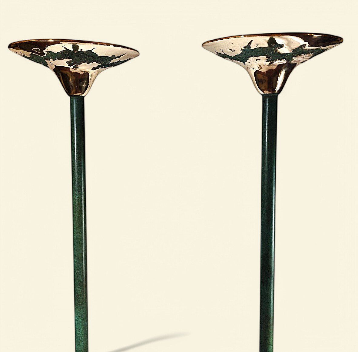 Brutalist Pair of Floor Lamps by Maison Valenti, 1970s-1980s