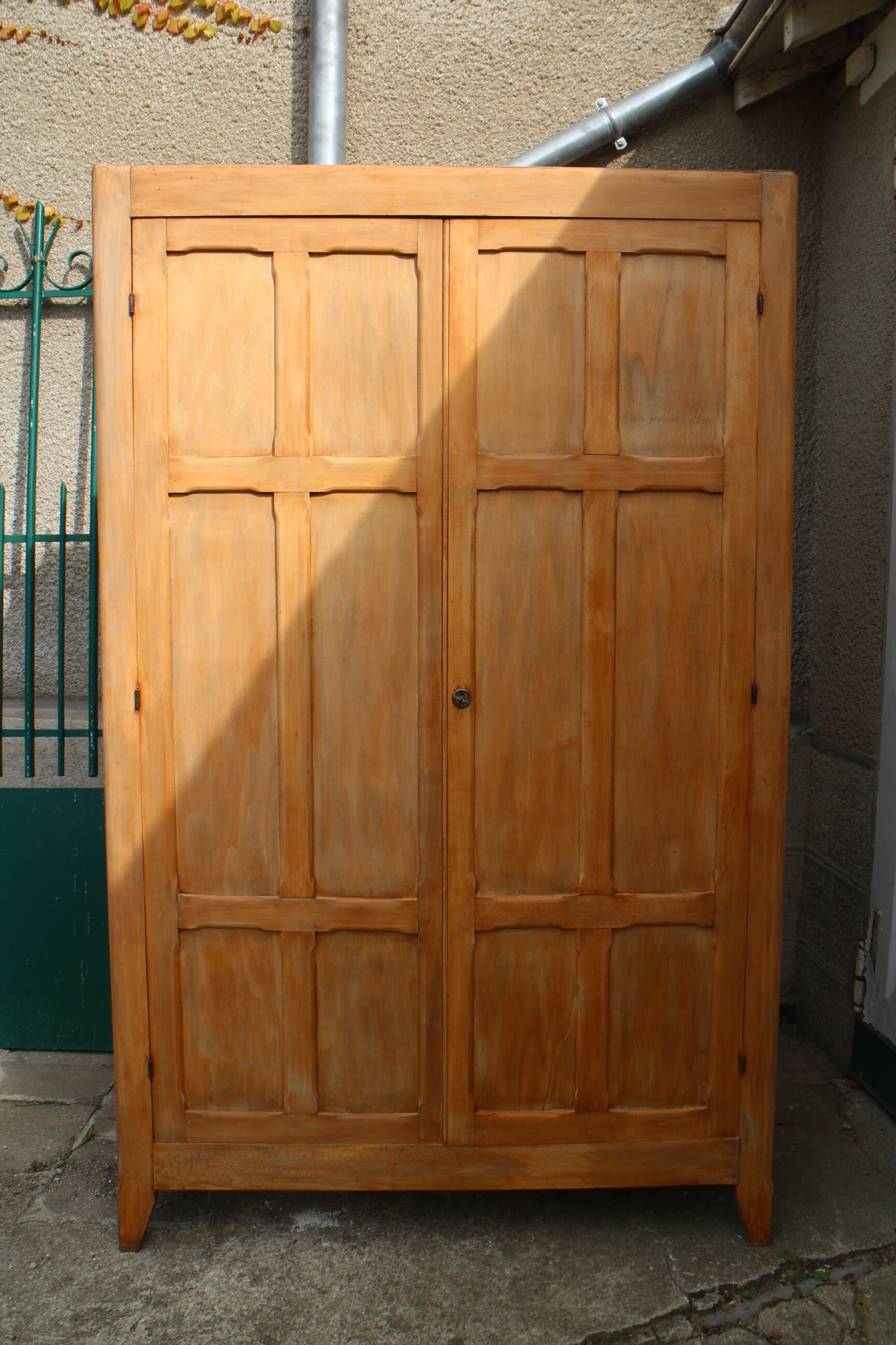Parisian wardrobe in raw wood