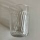 Set of 6 pressed glass tumblers with waves, 1960s France
