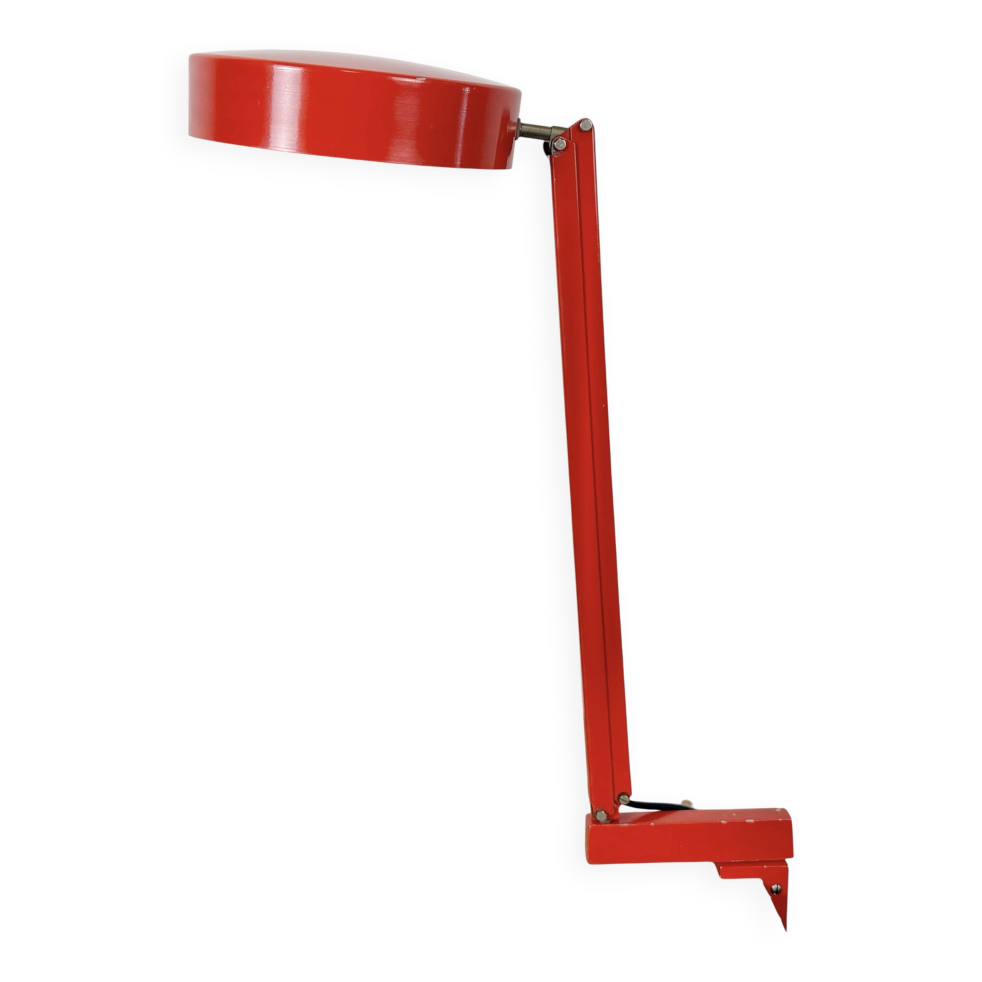 Vintage Red Adjustable Table Lamp, 1970s