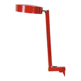 Lampe de table réglable vintage rouge, années 1970