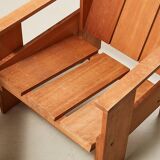 Gerrit Rietveld Pair of Crate Chairs + Table for Cassina 1934/ 1979