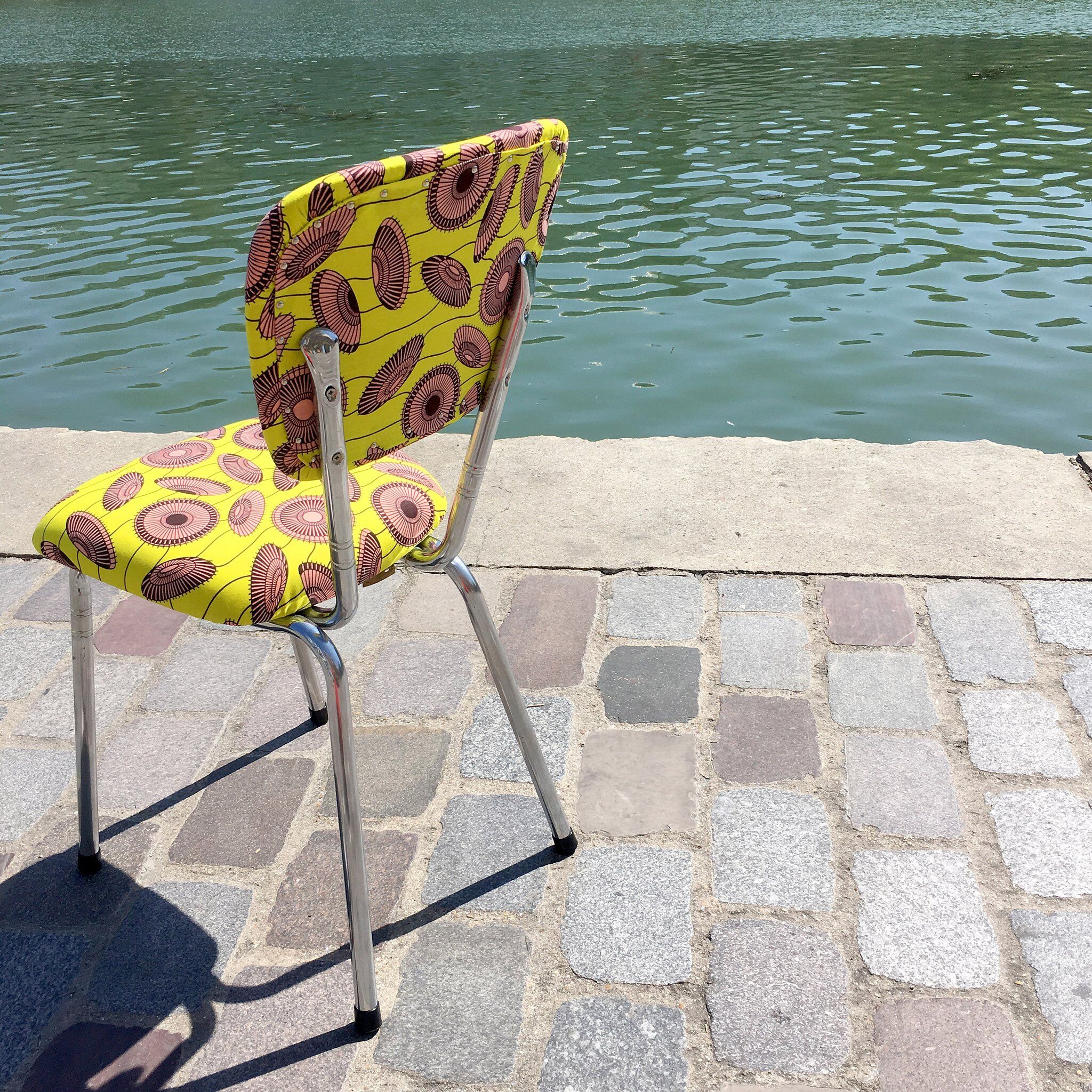 Re upholstered vintage chair - Danielle