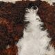 Rug, Large cowhide with fairly long hair - Vintage 70's Tannerie Barjols