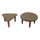 Set of two brown footstools, Danish design, 1990s, production: Denmark
